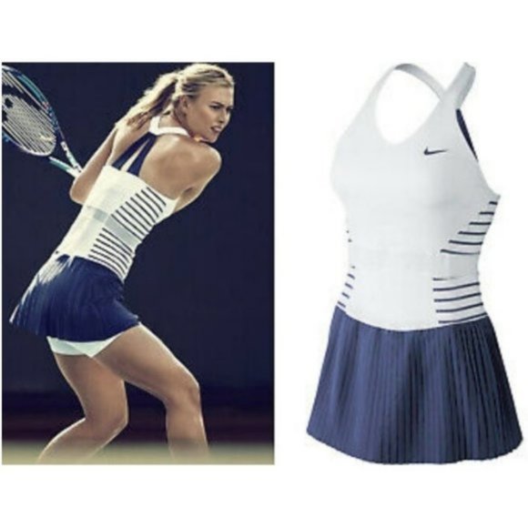 Nwt Nike Maria Sharapova Tennis Dress w/ Bra w/ Zipper Pleated Skirt M Medium - Picture 1 of 10
